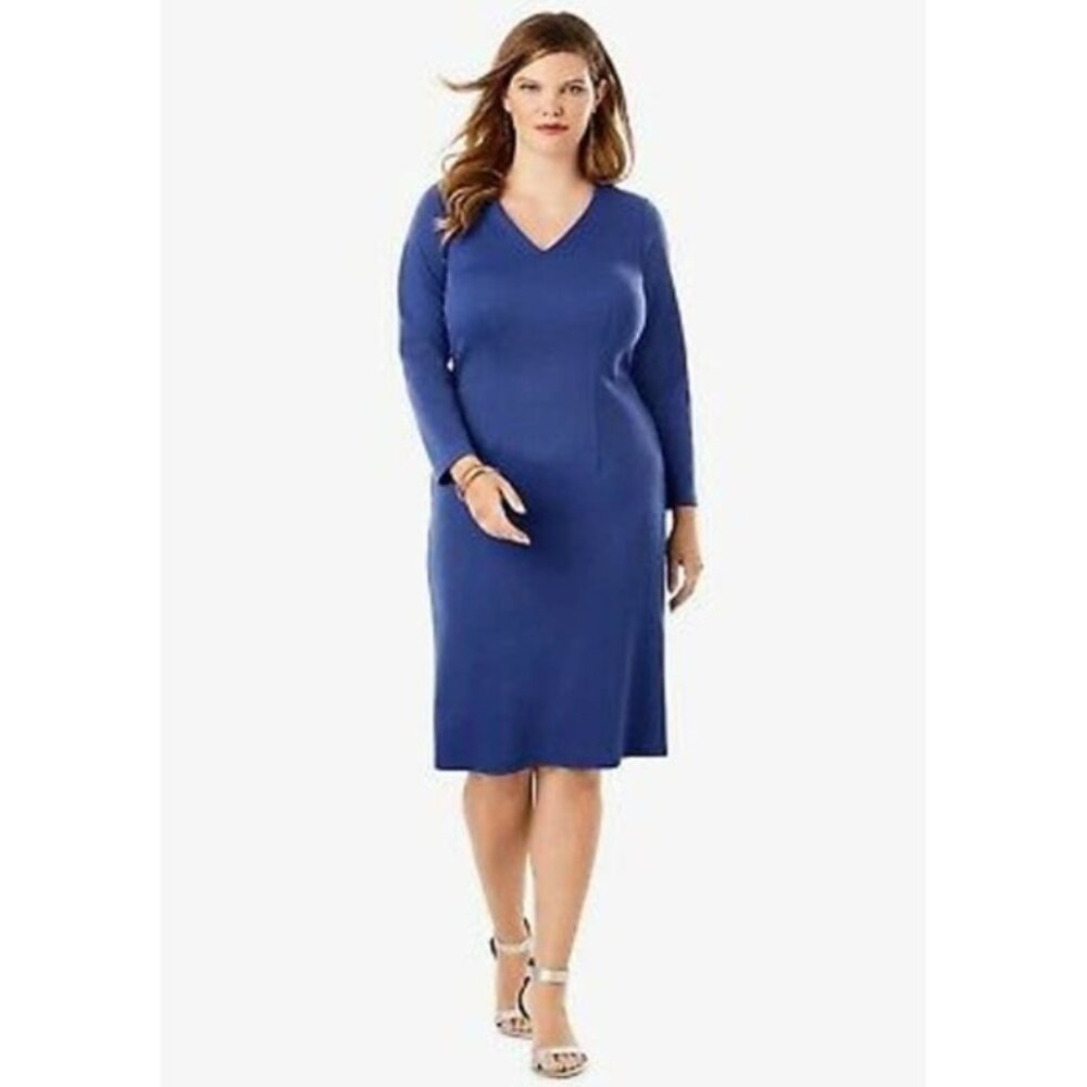 Roaman's Ultimate Ponte Sheath Dress 12W